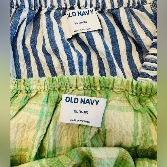 Old Navy Gap Smocked Crop Top Shirt Puff Short Sleeves Girls XL 14/16 - Picture 16 of 16